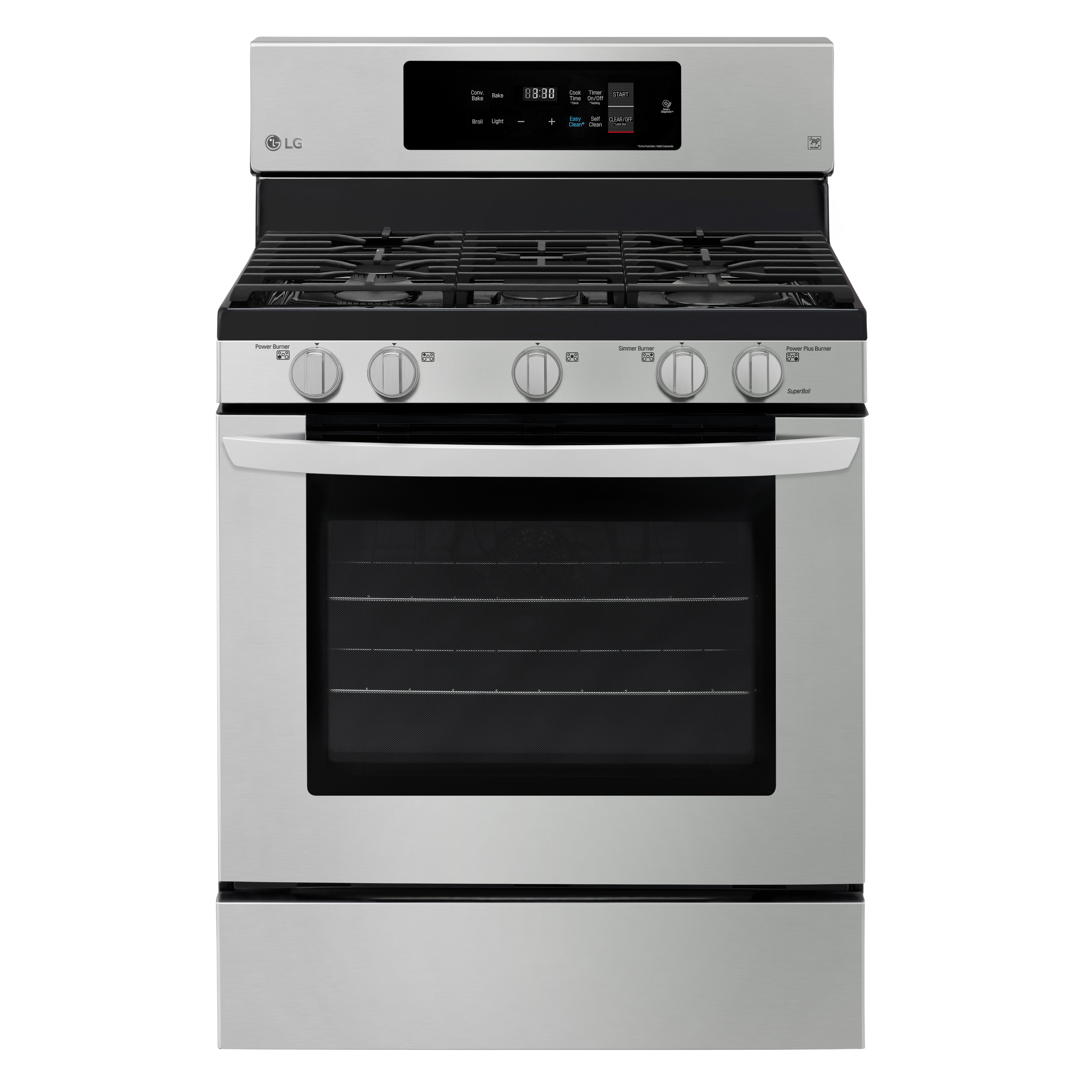 LRG3194ST LG 30 Inch Gas Range with Convection Oven - 5.4 cu. ft. Stainless Steel-1