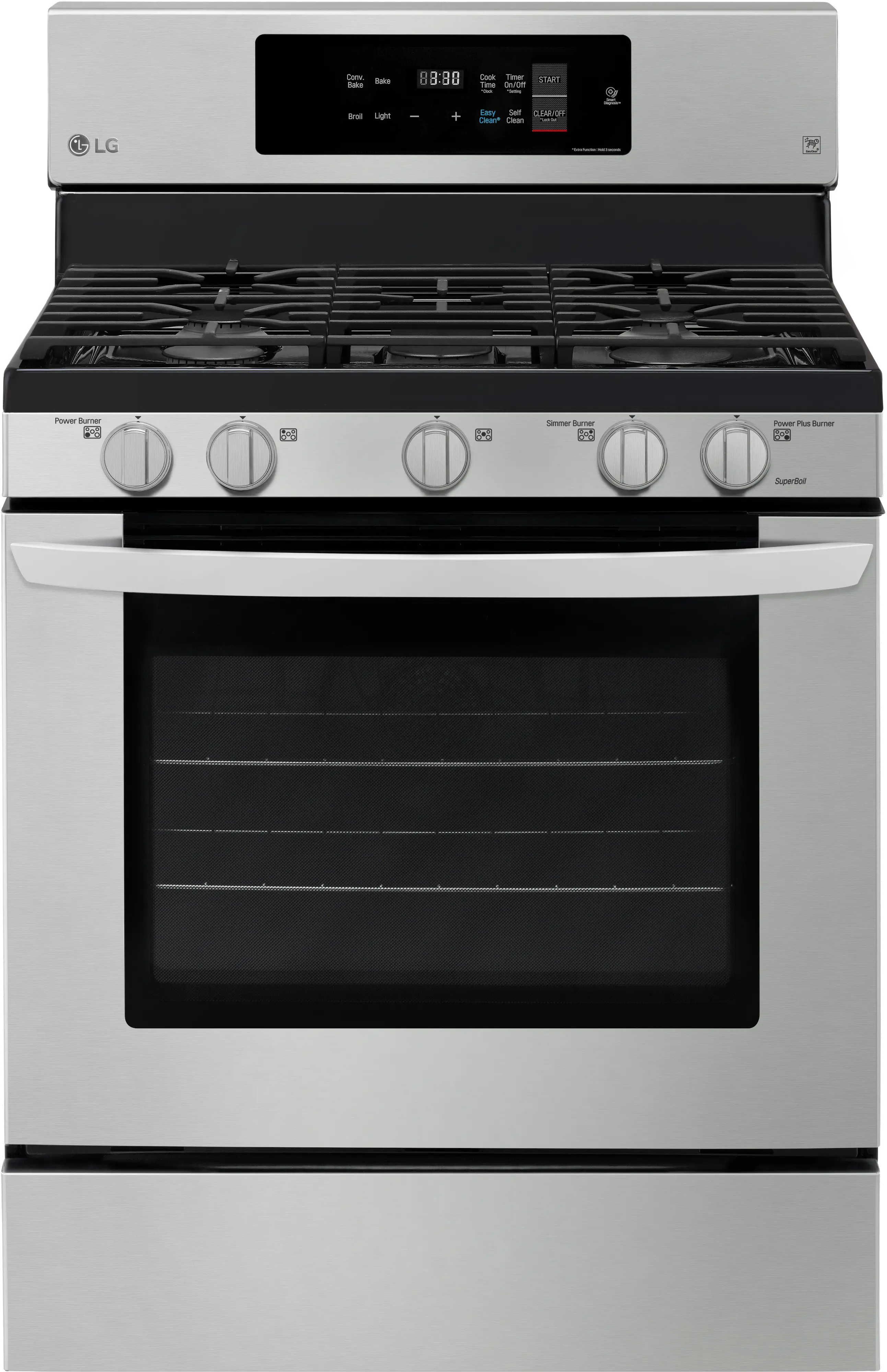 LRG3194ST LG 30 Inch Gas Range with Convection Oven - 5.4 cu. ft. Stainless Steel-1
