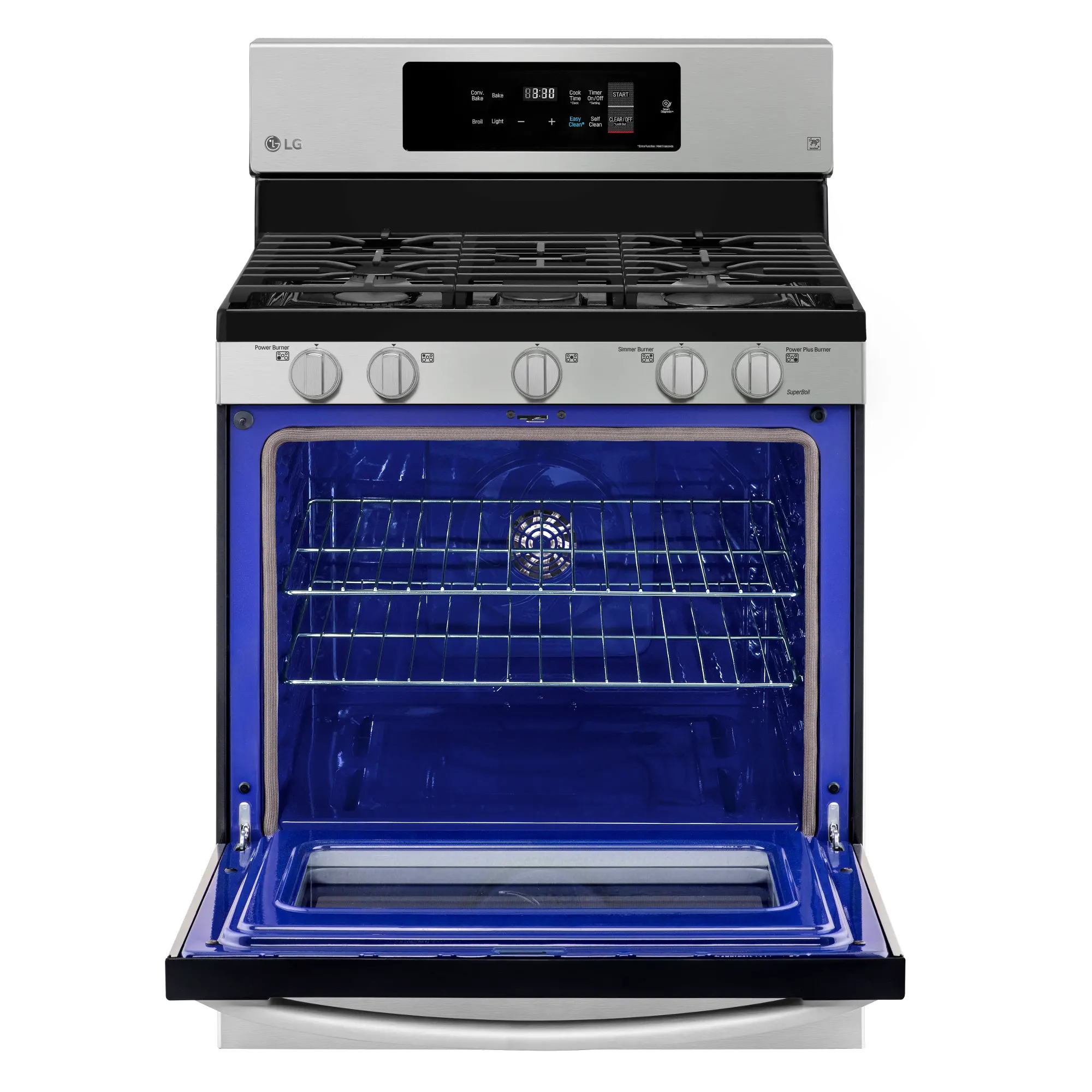 LRG3194ST LG 30 Inch Gas Range with Convection Oven - 5.4 cu. ft. Stainless Steel-2
