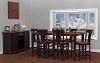 Clearance Black and Brown 5 Piece Counter Height Dining Set with Splat Back Stools - Arlington