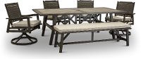 6PC:GLENWD/T,2A,2S,B Ash Gray 6 Piece Patio Dining Set - Glenwood-2