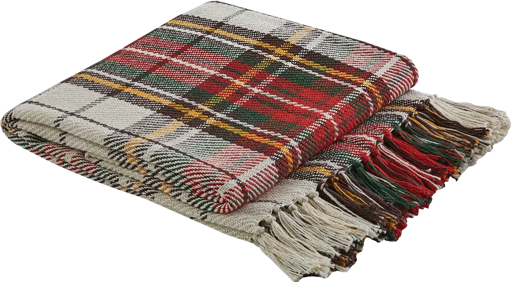 Multi Color Through The Woods Plaid Throw Blanket-1