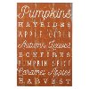 Distressed Orange Fall Word Planked Wall Art