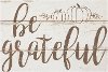Distressed Cream Be Grateful Wall Decor with Pumpkins
