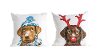 Assorted Dog Cotton Winter Throw Pillow
