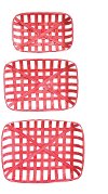 24 Inch Red Wooden Open Weave Basket