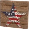 Stars and Stripes String Art Slat Wood Box Sign