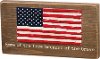 Red, White and Blue Home Of The Free Stitched Wood Block
