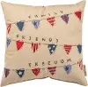Clearance Red, Blue and Tan Family, Friends and Freedom Throw Pillow