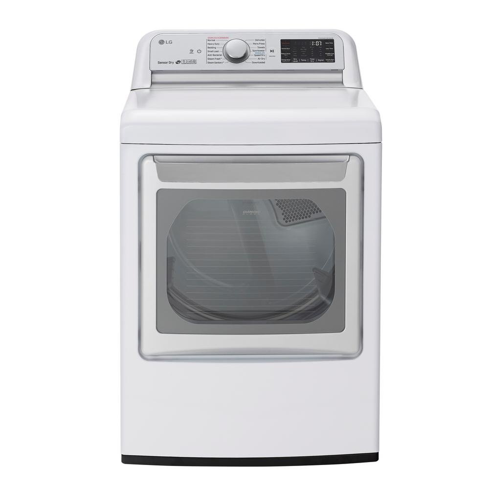 DLGX7801WE LG WiFi Gas Dryer with TurboSteam - White 7.3 cu.ft.-1