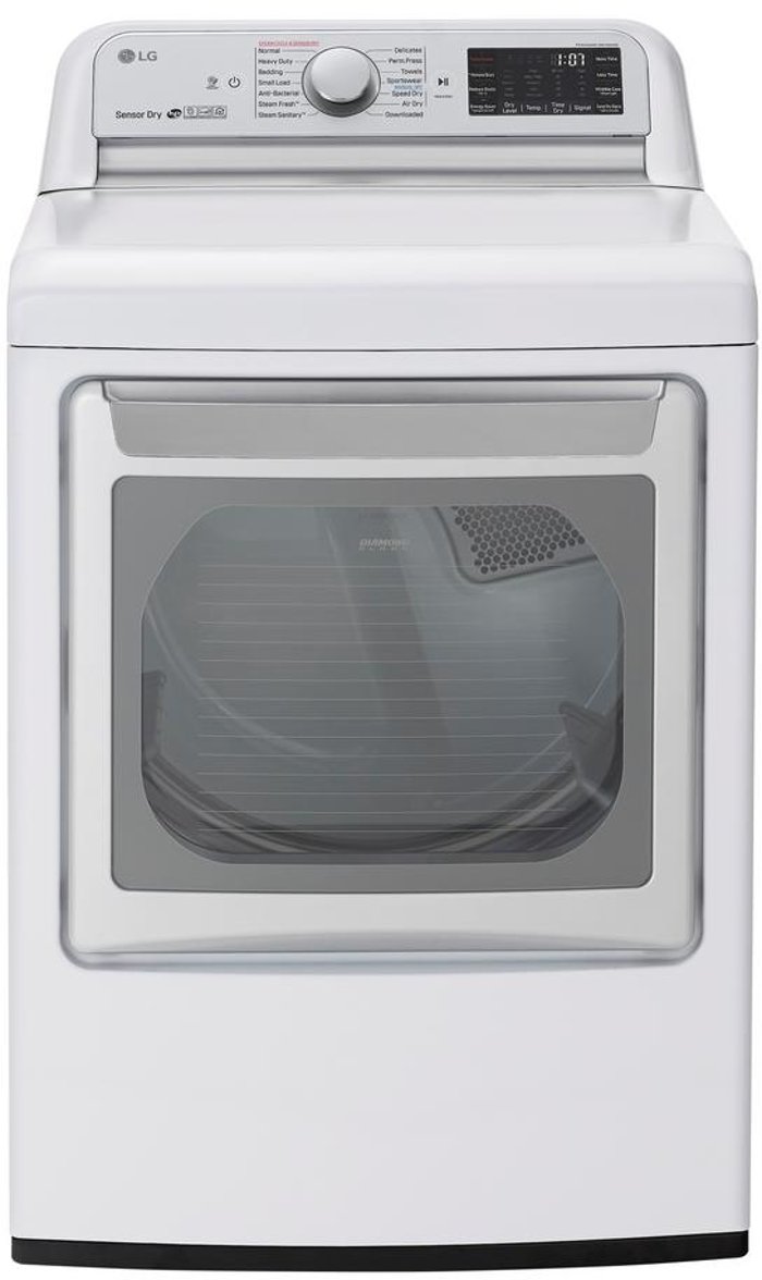 DLGX7801WE LG WiFi Gas Dryer with TurboSteam - White 7.3 cu.ft.