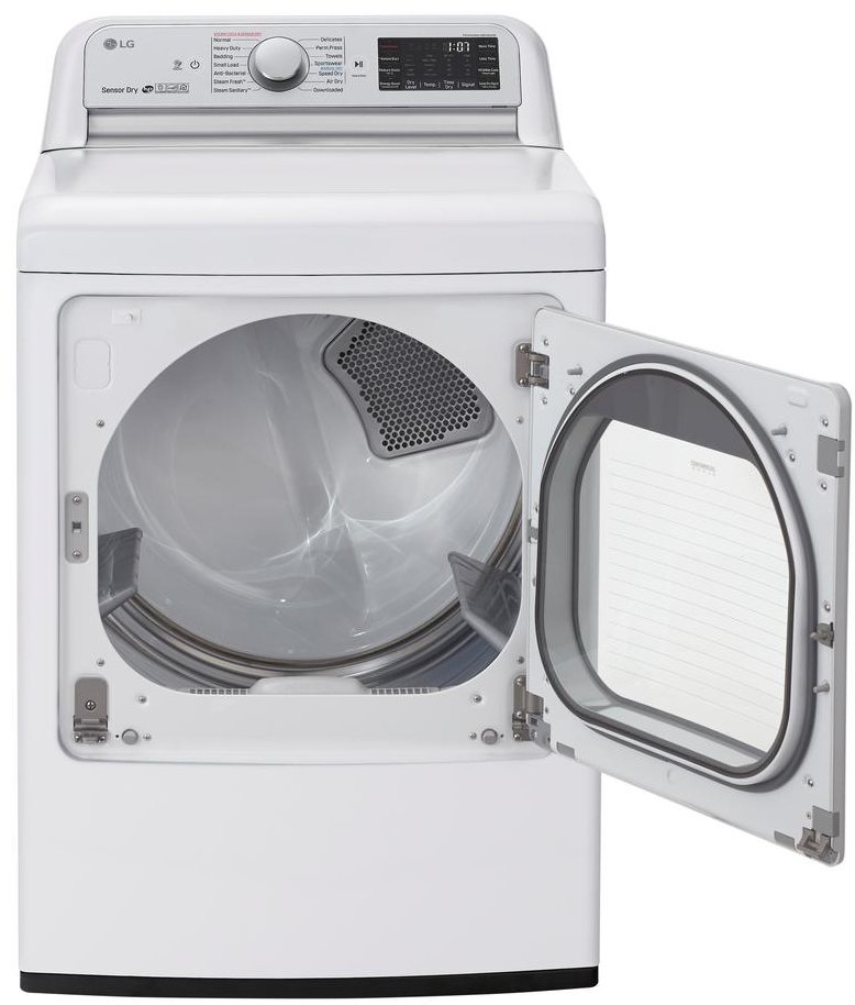 DLGX7801WE LG WiFi Gas Dryer with TurboSteam - White 7.3 cu.ft.-2