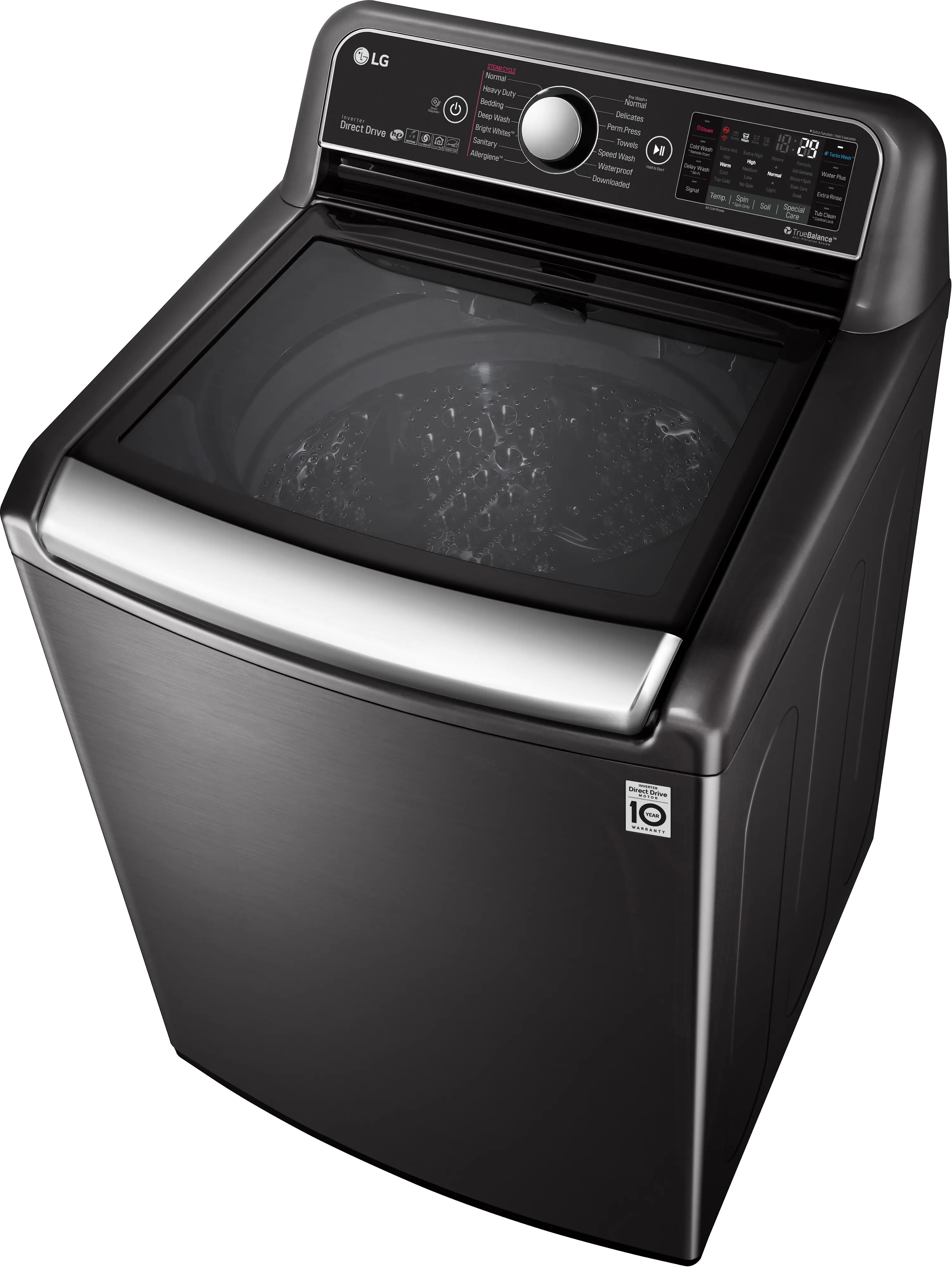 WT7900HBA LG Top Load Washer 5.5 cu. ft. TurboWash3D - Black Steel-6