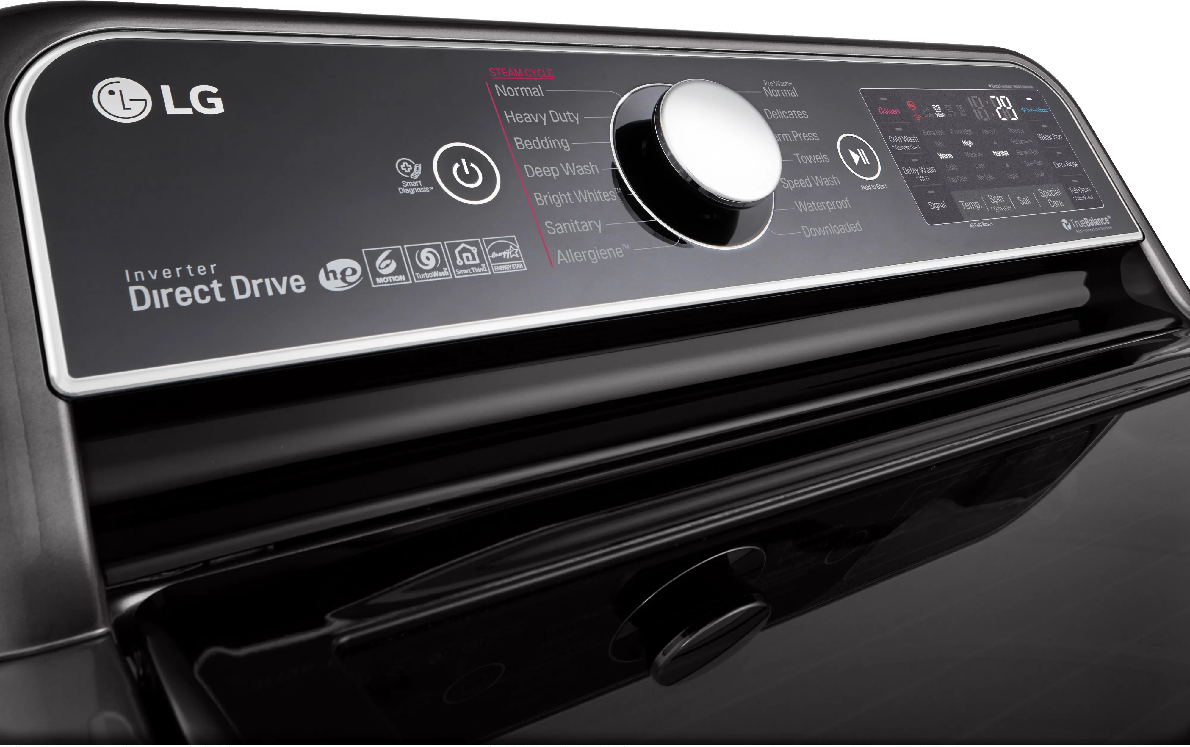 WT7900HBA LG Top Load Washer 5.5 cu. ft. TurboWash3D - Black Steel-7