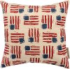 Red, Cream and Blue Flag Throw Pillow