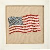 Waving American Flag Stitched Wall Decor
