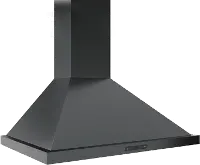 ZOM-E36ABS Zephyr 36 Inch Ombra Chimney Hood - Black Stainless Steel