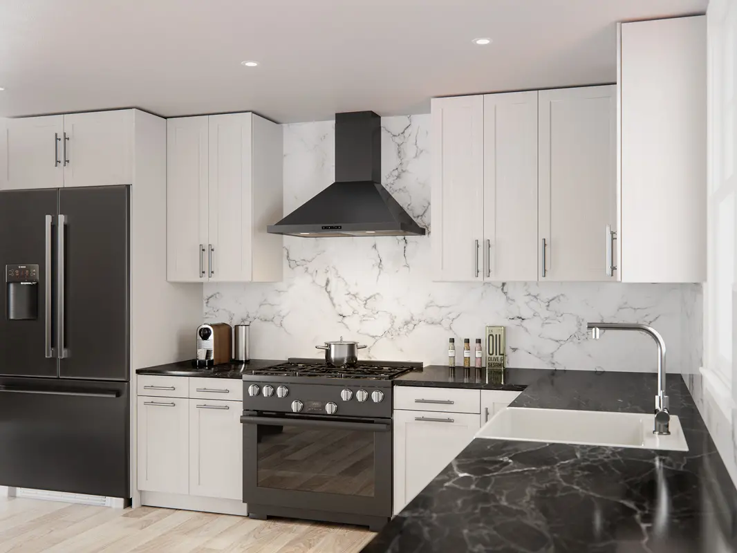 ZOM-E36ABS Zephyr 36 Inch Ombra Chimney Hood - Black Stainless Steel-2