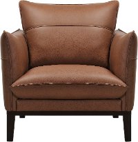 Modern Brown Leather Chair - Rangers-1