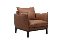 Modern Brown Leather Chair - Rangers-2