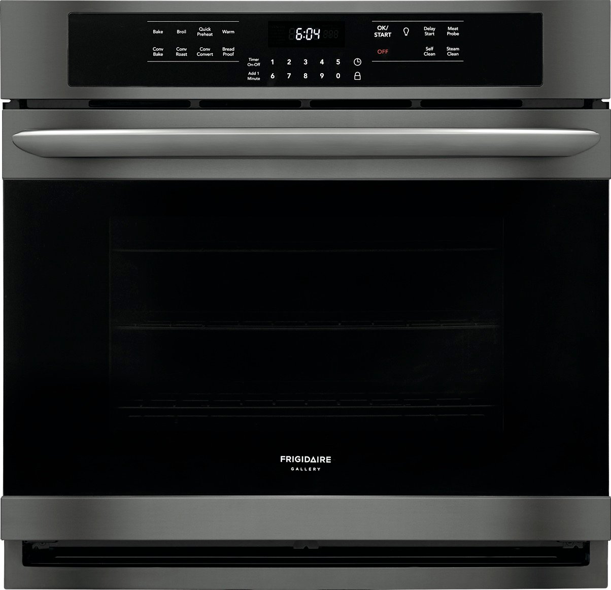 FGEW3066UD Frigidaire Gallery 30 Inch Single Wall Oven - 5.1 cu. ft. Black Stainless Steel-1