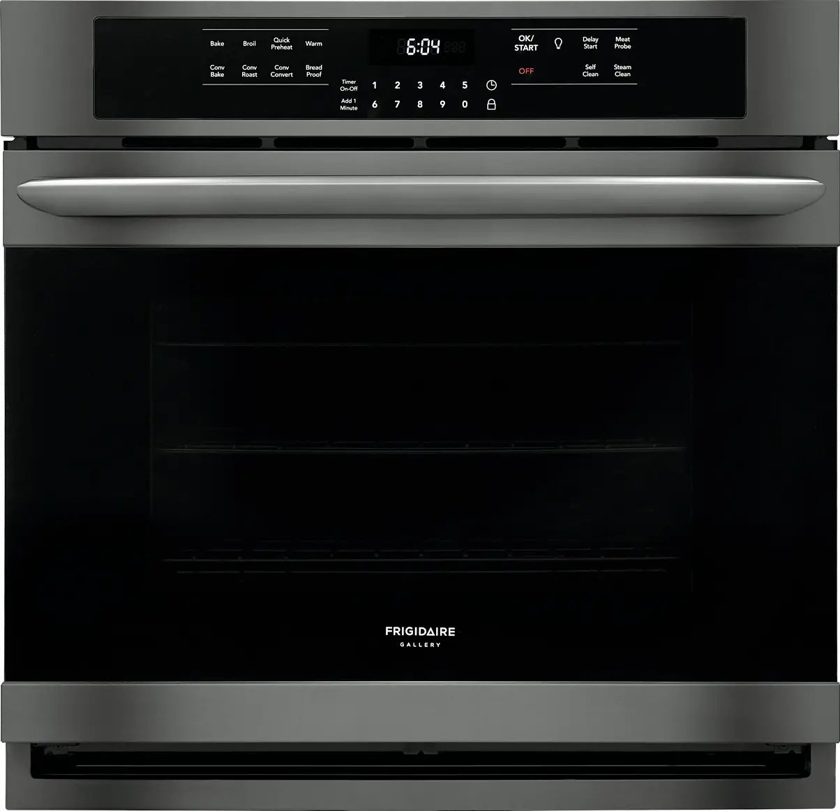FGEW3066UD Frigidaire Gallery 30 Inch Single Wall Oven - 5.1 cu. ft. Black Stainless Steel-1
