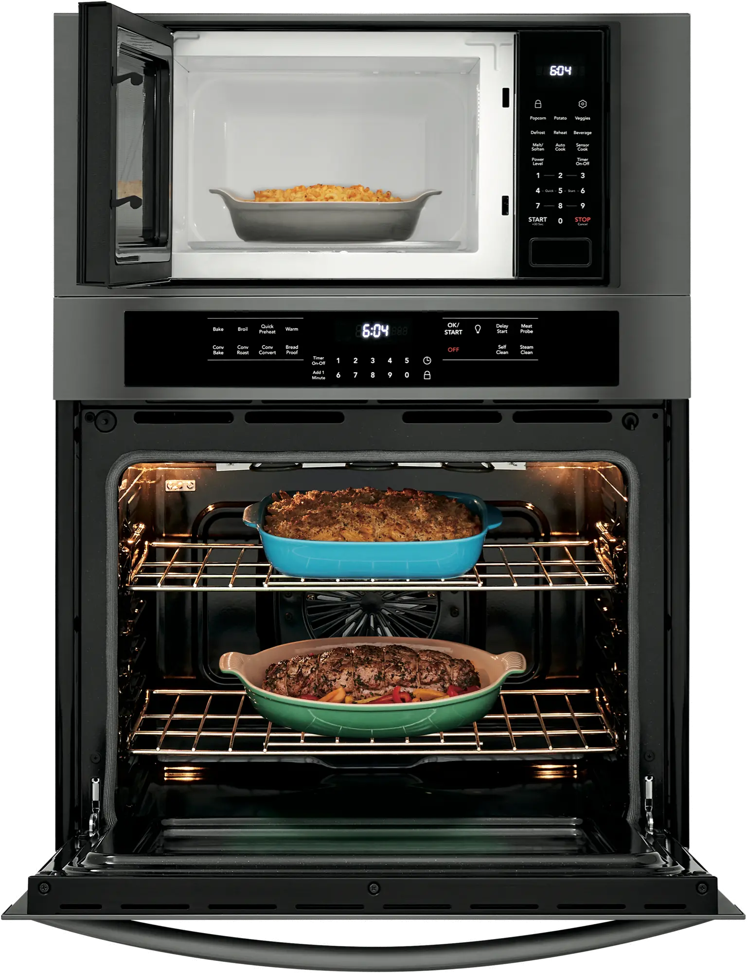 FGMC3066UD Frigidaire Gallery 30 Inch Combination Wall Oven with Microwave - Black Stainless Steel-2
