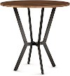 KIT Clearance Rustic Wood and Metal Round Pub Table - Norcross