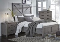Rustic Contemporary Gray Queen Bed - Austin