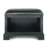 Satin Black Storage Bench - Bedford