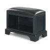 Satin Black Storage Bench - Bedford-2
