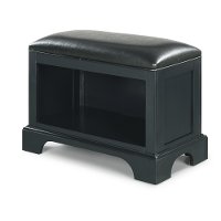 Satin Black Storage Bench - Bedford-2