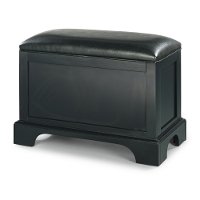 Satin Black Storage Bench - Bedford-3
