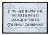 Black and White Creeping Up Behind You Halloween Wall Decor