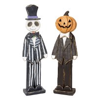 Multi Color Jack-O-Lantern Figurine with 6 Hour Timer