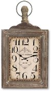 29 Inch Distressed Wood and Glass Wall Mount Clock