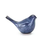 3 Inch Blue Clay Bird Figurine