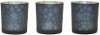 Assorted Gray Glass Snowflake Tea Light Holder