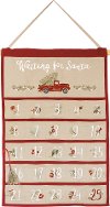 Red and Linen Waiting For Santa Wall Countdown