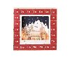 13 Inch LED Cabin and Deer Wooden Countdown with Red Drawers