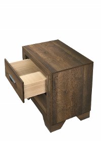 Contemporary Brown Nightstand - Krandall-2