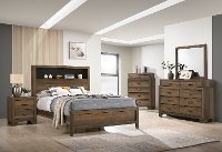 Contemporary Brown 4 Piece King Bedroom Set - Krandall