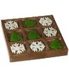 Green and White Tabletop MDF Holiday Tic Tac Toe