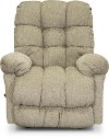 Oat Beige Manual Rocker Recliner - Brosmer