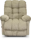 Oat Beige Manual Rocker Recliner - Brosmer
