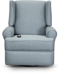 Delft Blue Power Swivel Glider Recliner - Logan