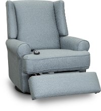 Delft Blue Power Swivel Glider Recliner - Logan-2