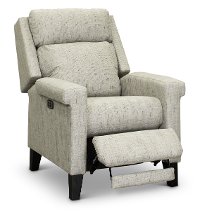 Linen High Leg Power Recliner with 3-Way Tilt Headrest - Prima-2