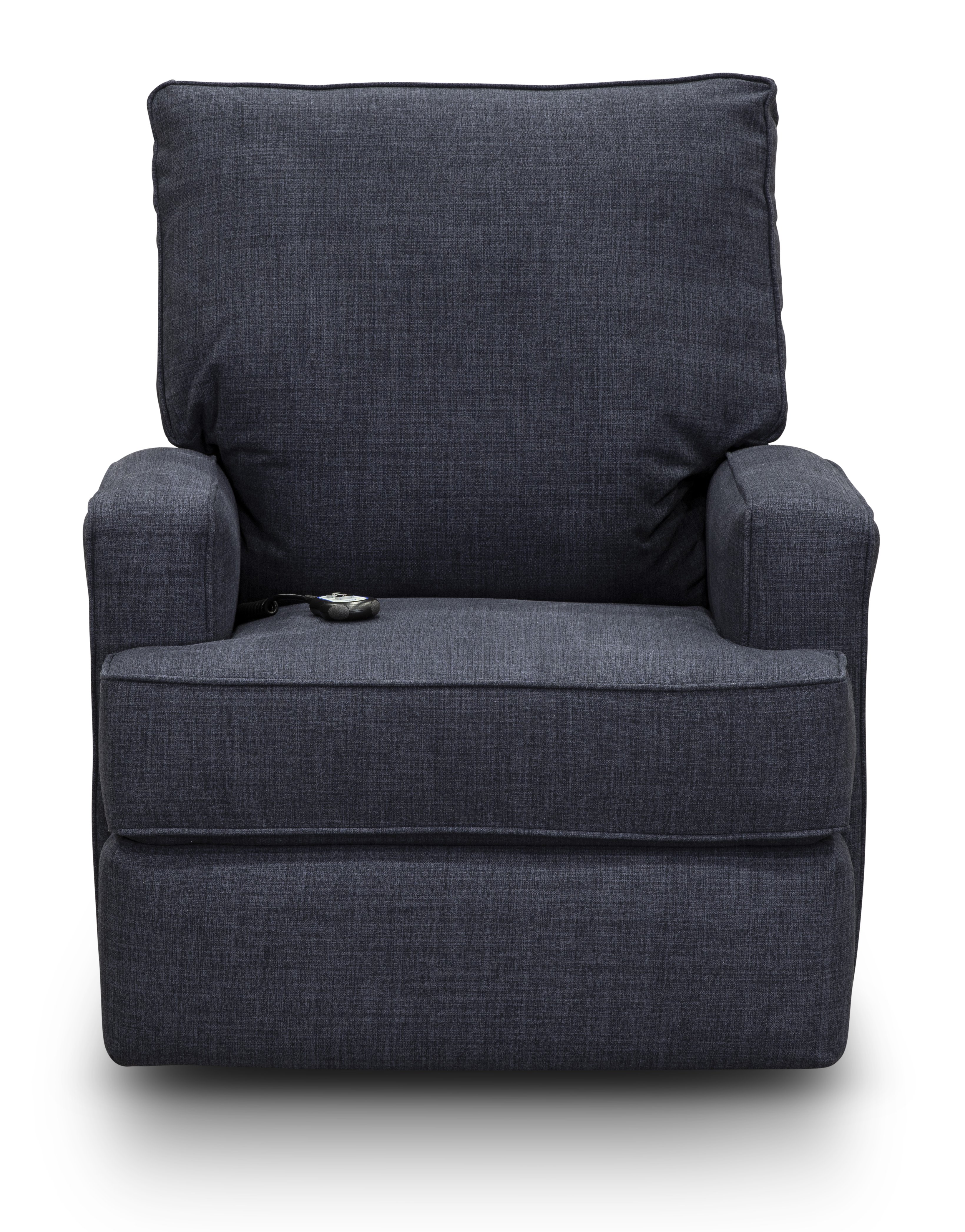 Navy Blue Power Swivel Glider Recliner - Kersey-1