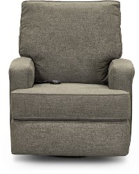 Pewter Gray Power Swivel Glider Recliner - Kersey